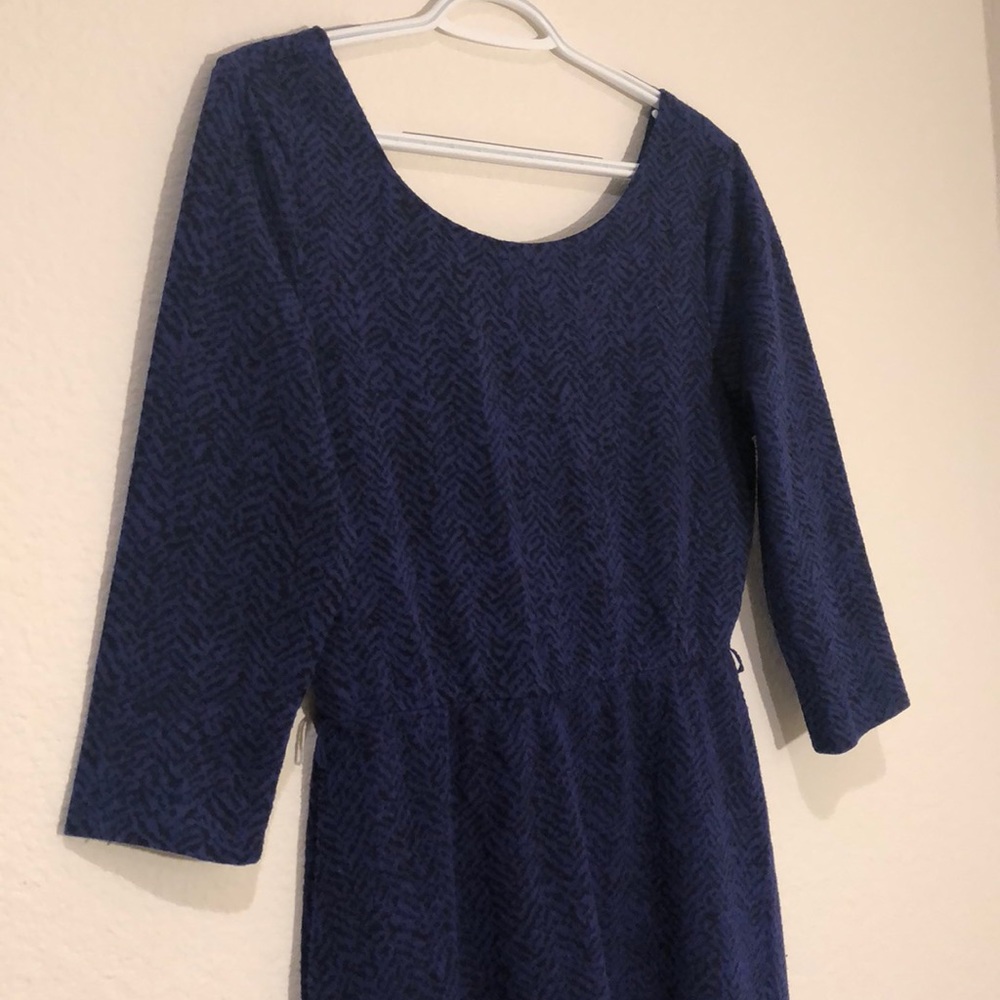 Navy Blue & Black Dress